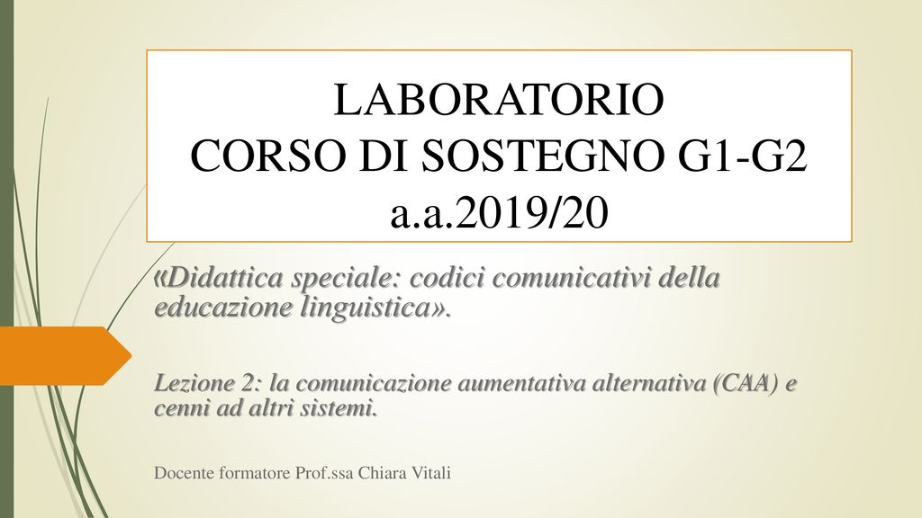 Laboratorio Corso Di Sostegno G1 G2 A A 19 Ppt Scaricare