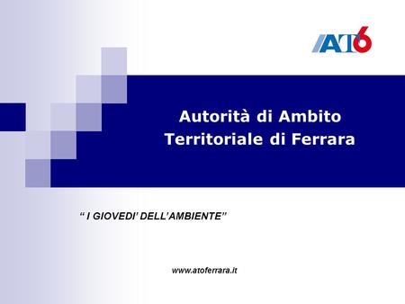 Autorità di Ambito Territoriale di Ferrara