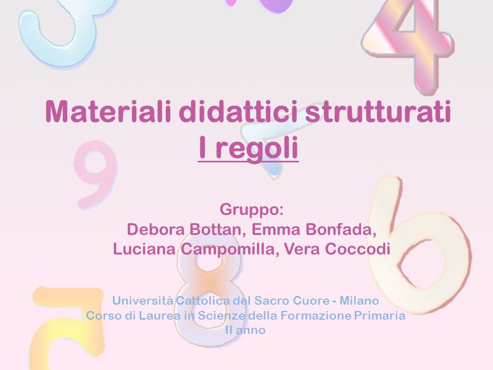 Materiali didattici strutturati I regoli - ppt video online scaricare