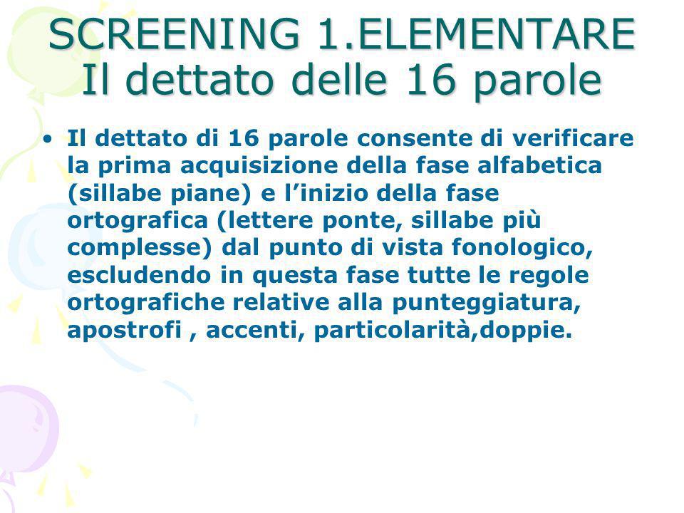 Screening 1 Elementare Il Dettato Delle 16 Parole Ppt Video Online Scaricare