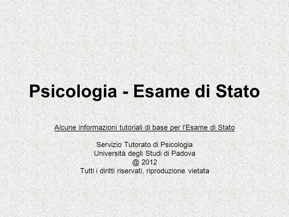 Psicologia Esame Di Stato Ppt Scaricare