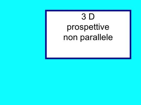 3 D prospettive non parallele
