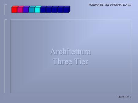 Architettura Three Tier