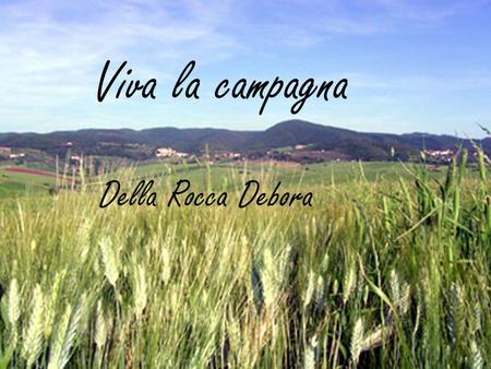 Viva la campagna Della Rocca Debora.