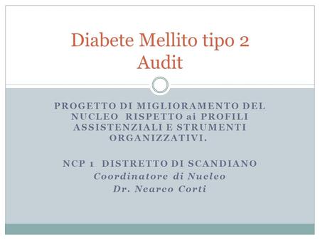 Diabete Mellito tipo 2 Audit