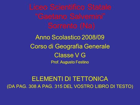 Liceo Scientifico Statale “Gaetano Salvemini” Sorrento (Na)
