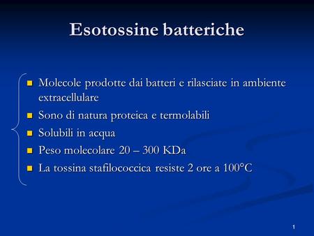 Esotossine batteriche