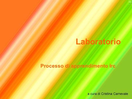 Laboratorio Processo di apprendimento Irc a cura di Cristina Carnevale.