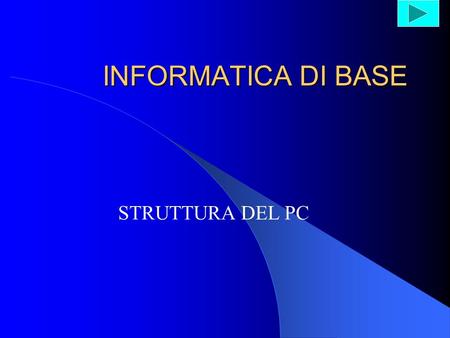 INFORMATICA DI BASE STRUTTURA DEL PC.