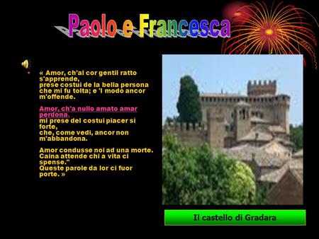 Paolo e Francesca Il castello di Gradara