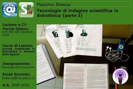 Tecnologie di indagine scientifica in Astrofisica (parte I)