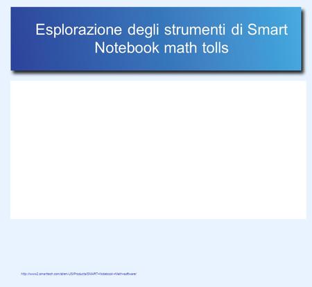 Esplorazione degli strumenti di Smart Notebook math tolls