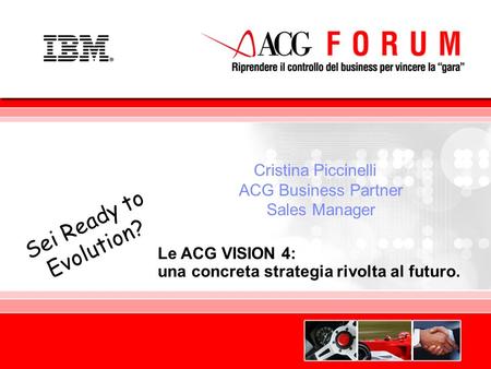 Cristina Piccinelli ACG Business Partner Sales Manager