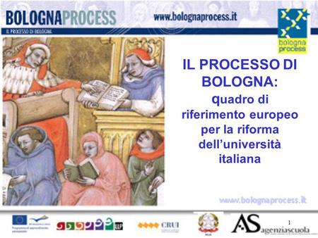1 www.bolognaprocess.i t IL PROCESSO DI BOLOGNA: q uadro di riferimento europeo per la riforma delluniversità italiana.