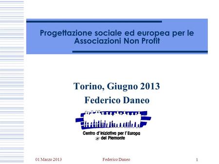 Progettazione sociale ed europea per le Associazioni Non Profit