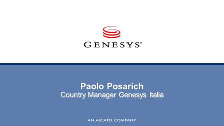 Country Manager Genesys Italia