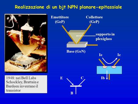 Realizzazione di un bjt NPN planare-epitassiale