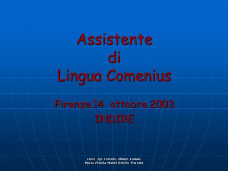 Assistente di Lingua Comenius