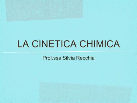 Prof.ssa Silvia Recchia