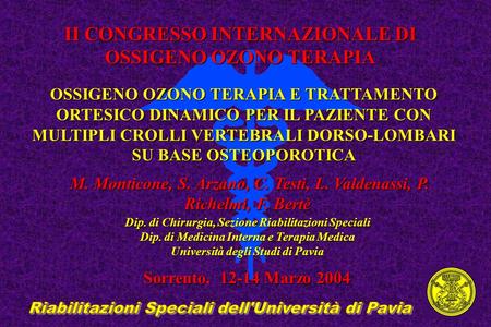 Riabilitazioni Speciali dell'Università di Pavia