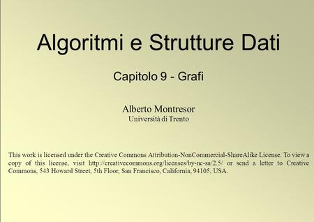 Algoritmi e Strutture Dati