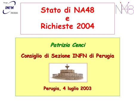 Consiglio di Sezione INFN di Perugia