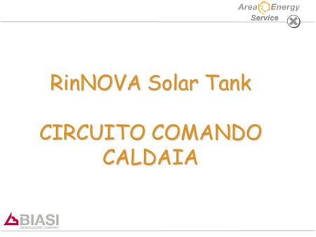 RinNOVA Solar Tank CIRCUITO COMANDO CALDAIA