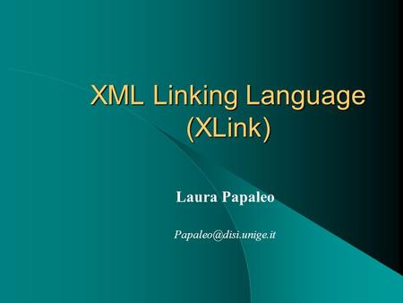 XML Linking Language (XLink)