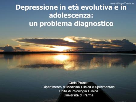 Depressione in età evolutiva e in adolescenza un problema diagnostico