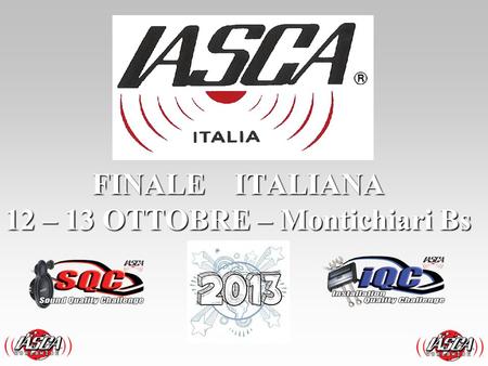 FINALE ITALIANA 12 – 13 OTTOBRE – Montichiari Bs