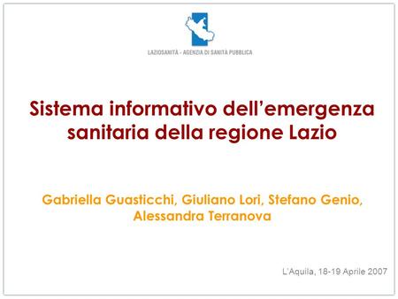 Sistema informativo dell’emergenza sanitaria della regione Lazio