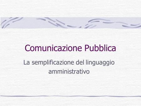 Comunicazione Pubblica