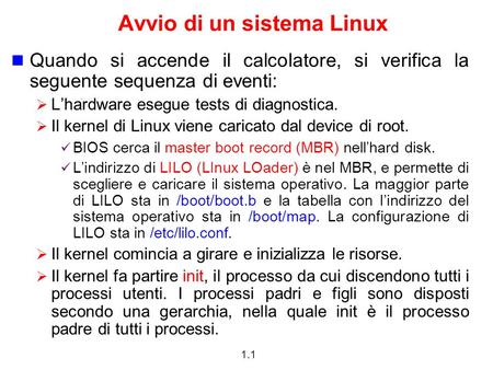 Avvio di un sistema Linux