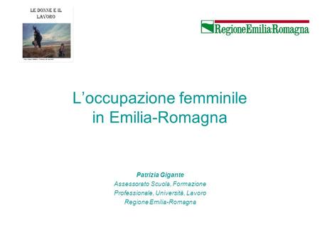 L’occupazione femminile in Emilia-Romagna