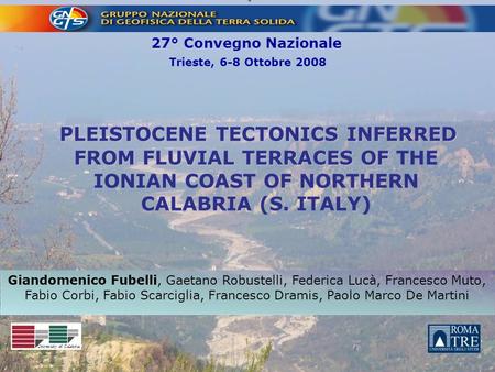 27° Convegno Nazionale Trieste, 6-8 Ottobre 2008