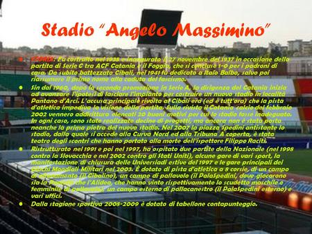 Stadio “Angelo Massimino”