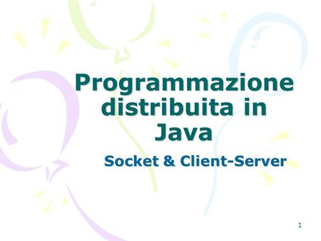 Programmazione distribuita in Java