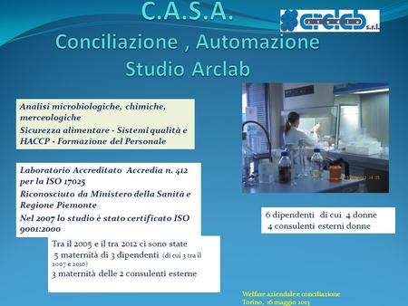 C.A.S.A. Conciliazione , Automazione Studio Arclab