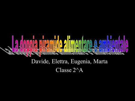 Davide, Elettra, Eugenia, Marta Classe 2^A