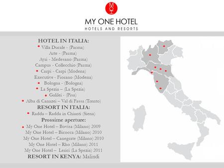 HOTEL IN ITALIA: RESORT IN ITALIA: Prossime aperture: