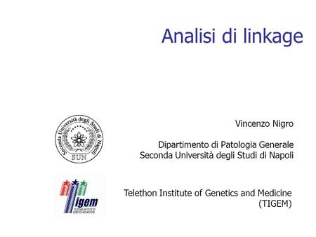 Analisi di linkage Vincenzo Nigro Dipartimento di Patologia Generale