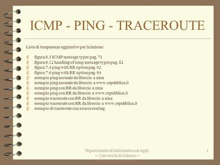 ICMP - PING - TRACEROUTE