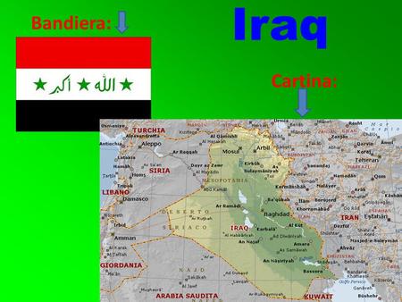 Bandiera: Cartina: Iraq.