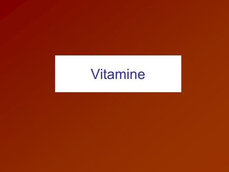 Vitamine.