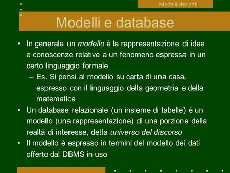 banca dati relazionale