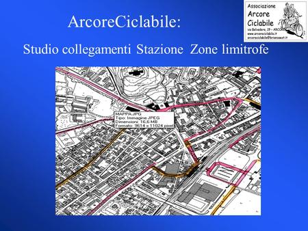 Studio collegamenti Stazione Zone limitrofe ArcoreCiclabile: