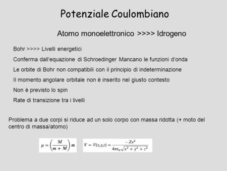 Potenziale Coulombiano