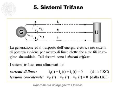 5. Sistemi Trifase U G i3 v23 i2 · v31 v12 i1