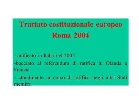 Trattato costituzionale europeo