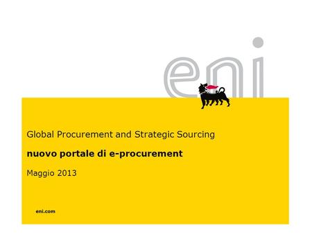 nuovo portale di e-procurement